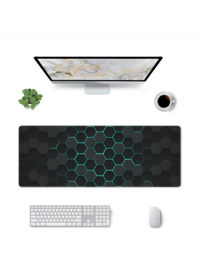 Gaming Laptop Mouse Pad Gaming Mouse Pad Big Desk Pads PC Keyboard Non-Slip 800 * 300 * 3mm Thicker Supper Rubber Table Mat Mouse Pads Edges Design for mouse and keyboard,gaming home and working office