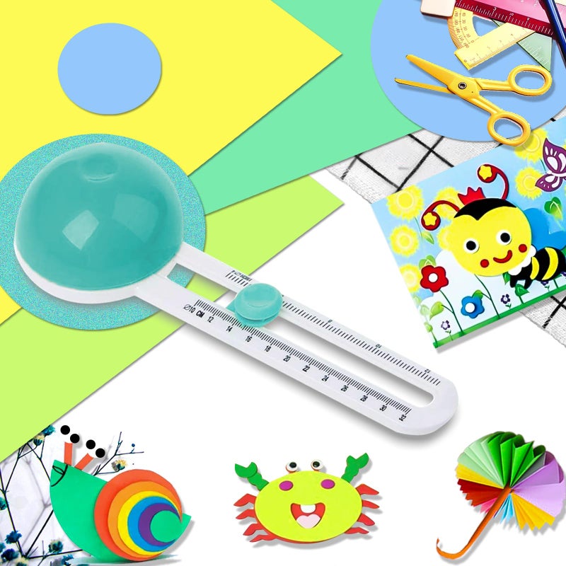 HKKYO Circle Cutter, Paper Circle Cutter, Craft Circles Cutters for Crafts, Circular Paper Cutters, Adjustable Circles CutterTool for Papers, Compass Cutting Tool, Cutting Diameter 4'' to 12.5'' - Image 3