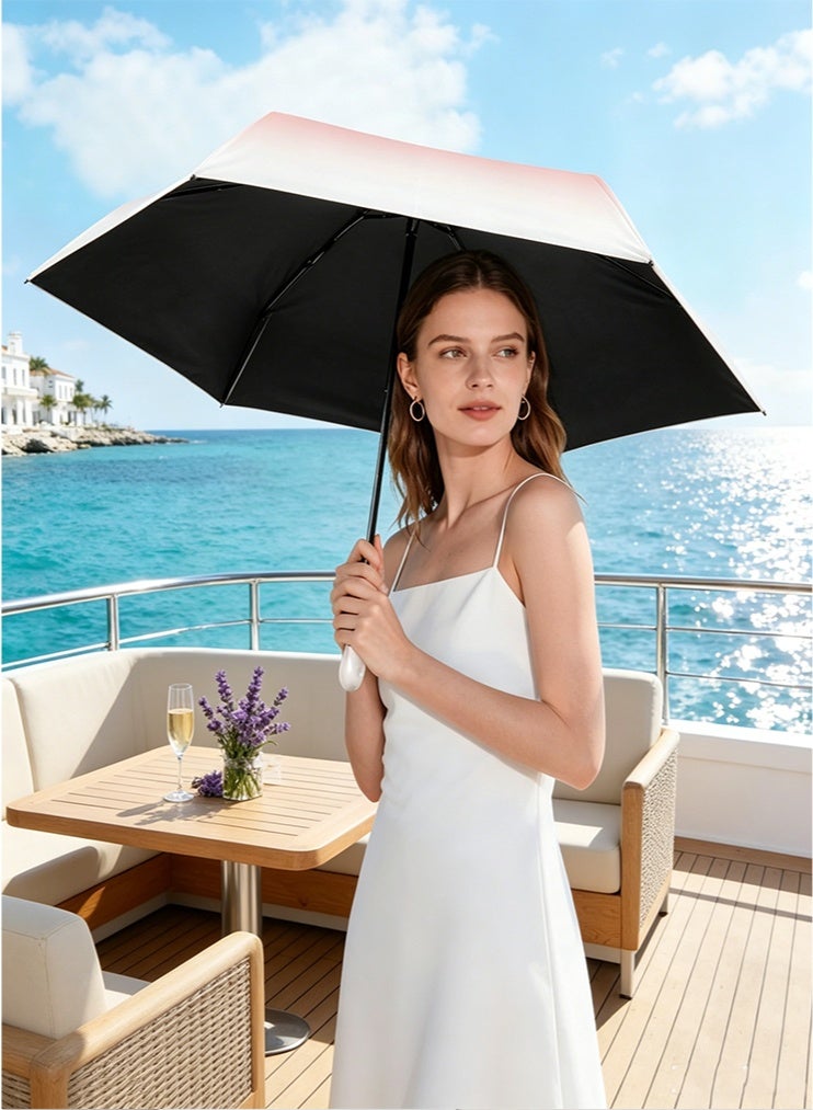 Mini Sun Umbrella UPF 50+, umbrella for sun, Folding Umbrellas Travel Umbrella, Sun umbrella, Portable umbrella, Folding Lightweight Umbrella for Purse Compact Portable Parasol Summer UV Protection Cute Umbrellas - Image 2