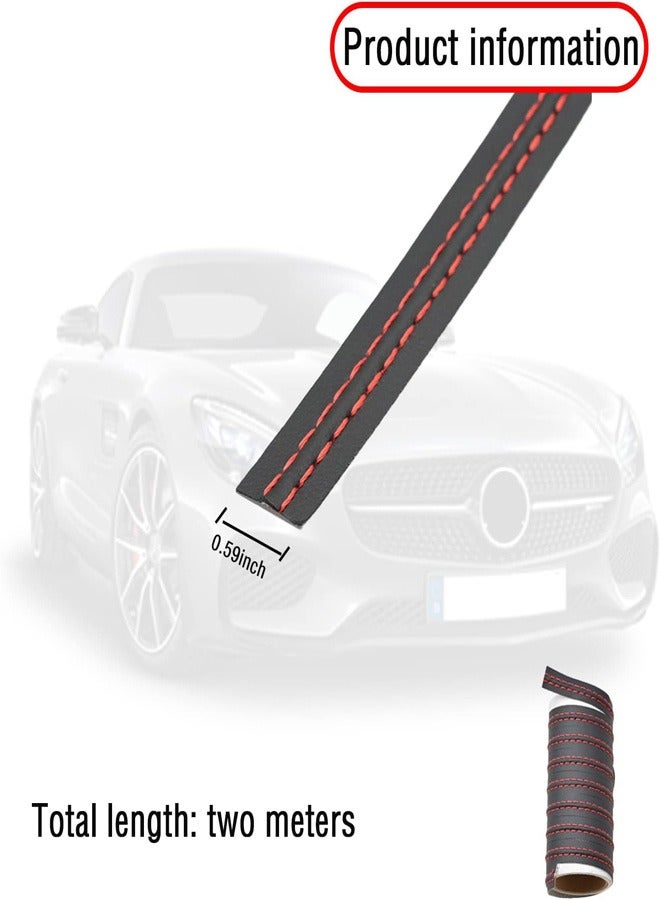RATSAW Pack-1 Car Interior Trim Strip, 2M/6.6Ft DIY Car Molding Leather Trim Line, Door Dashboard Seam Strips, Auto Body Universal Modified Strips - Image 2