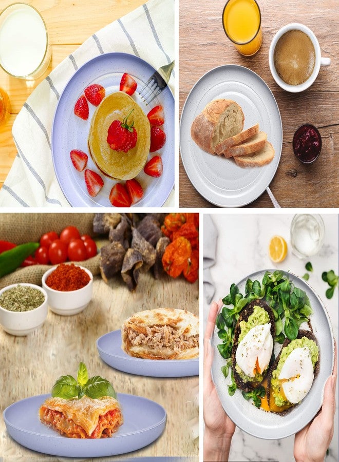 DAPIPIK 6 PACK 6 Inches wheat straw plates, Unbreakable Deep Dinner Plates, Plastic Plates Reusable, Assorted Colors Dinnerware Sets, Microwave & Dishwasher Safe - Image 5