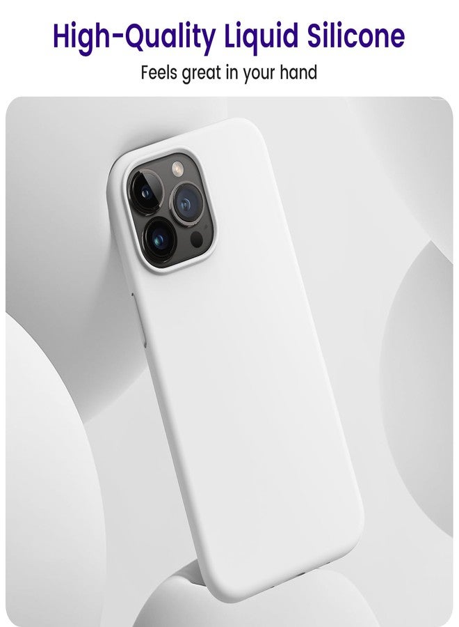 OTOFLY Compatible with iPhone 15 Pro Max Case, Silicone Shockproof Slim Thin Phone Case for iPhone 15 Pro Max (6.7 inch), (White) - Image 2