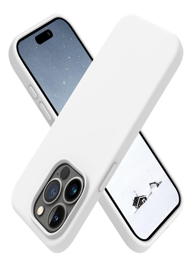 OTOFLY Compatible with iPhone 15 Pro Max Case, Silicone Shockproof Slim Thin Phone Case for iPhone 15 Pro Max (6.7 inch), (White) - Image 1