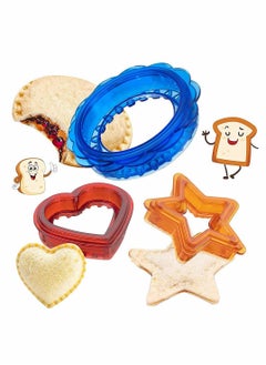 KASTWAVE Sandwich Cutter And Sealing Machine, 3 Sets Of Children'S Bento Sandwich Cutter Bento Box Non-Crusting Sandwich Maker, Star-Shaped Sandwich Scourer Mold For Boys And Girls  - Image 1