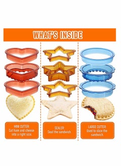 KASTWAVE Sandwich Cutter And Sealing Machine, 3 Sets Of Children'S Bento Sandwich Cutter Bento Box Non-Crusting Sandwich Maker, Star-Shaped Sandwich Scourer Mold For Boys And Girls  - Image 4