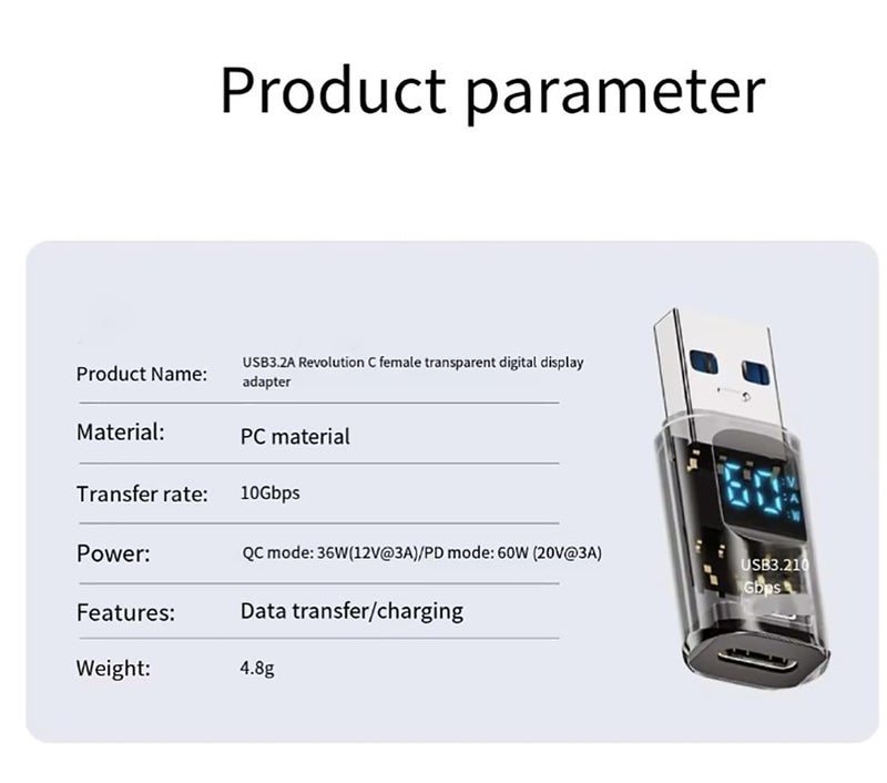 ETZIN محول USB C أنثوي إلى USB ذكر، محول USB 3.2 A إلى USB C لنقل البيانات بسرعة فائقة متوافق مع iPhone 15 Plus Pro Max، سماعات Type-C، لابتوب، شاحن، Quest Link - Image 2