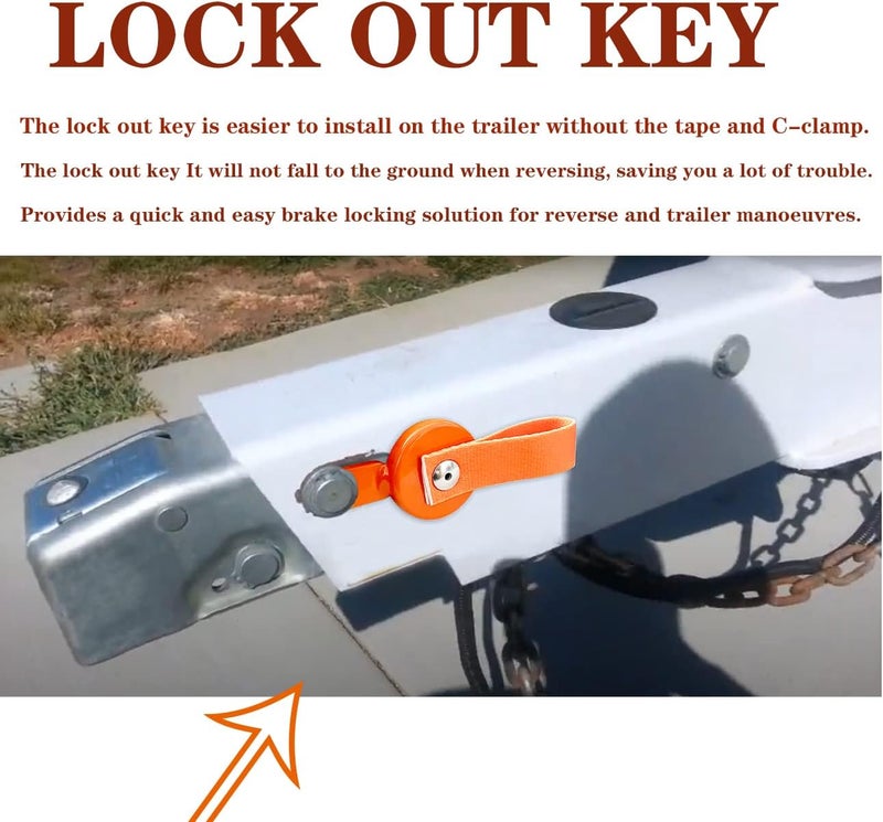 FUYEAR Surge Brake Lock Out Key for UFP Surge Brake Boat Trailer - Magnetic Lock Out Key with UV and Rainproof Webbing - Image 5