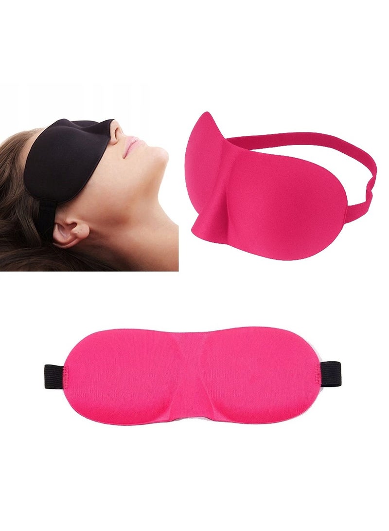 3D Eye Mask, Eye Blindfold Shield, Sleeping Mask, Light Blocking, Zero Eye Pressure Adjustable Night Blindfold Ultralight Travel Nap Eye Cover (Pink) - Image 1