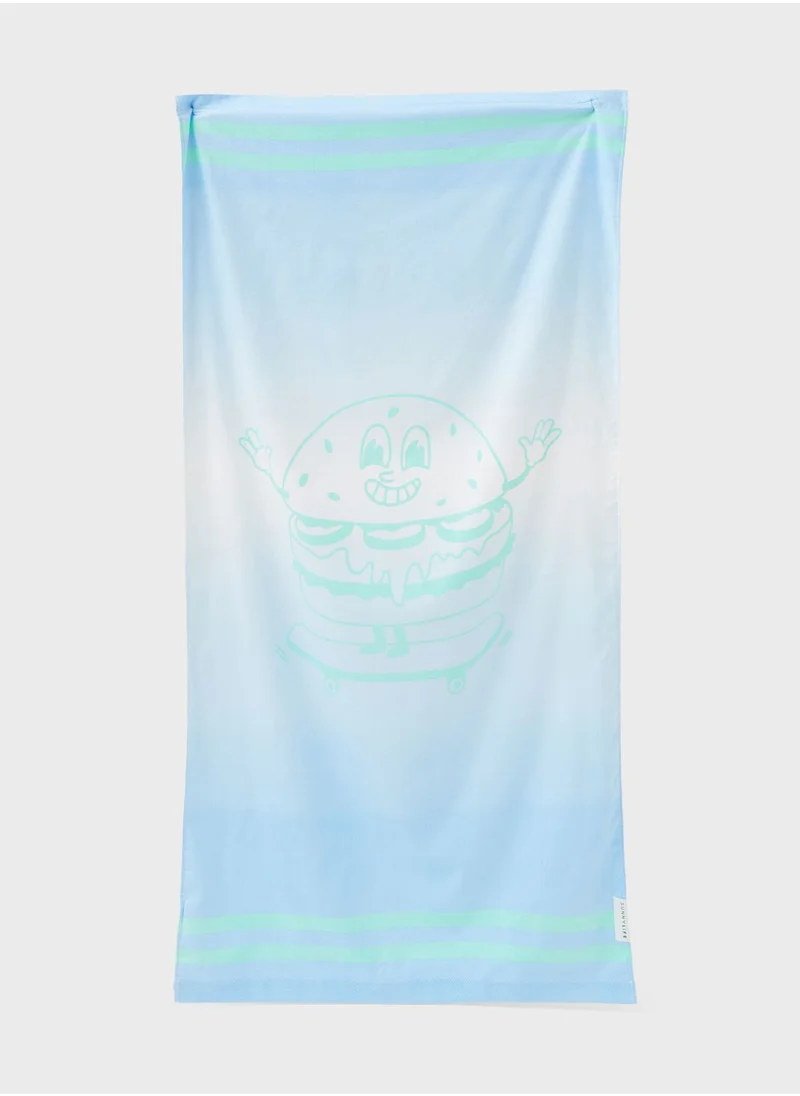 SUNNY LIFE Kids Beach Towel The Sea Kids Blue-Lime