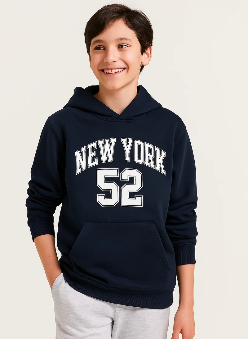 فكتور اند جين هودي برسومات نيويورك  للأولاد باللون الكحلي