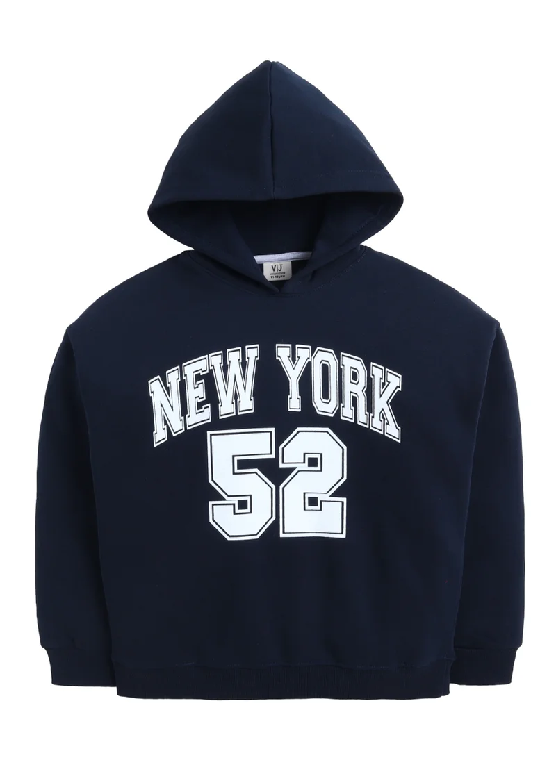 فكتور اند جين هودي برسومات نيويورك  للأولاد باللون الكحلي