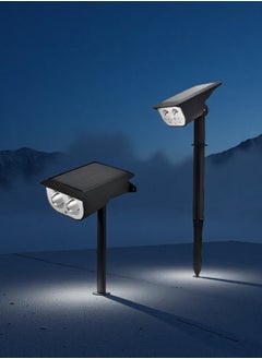 Beautiful Solar Double-Head Outdoor Floor Lamp, Suitable For Various Outdoor Scenes Such As Courtyards And Gardens.  - Image 3