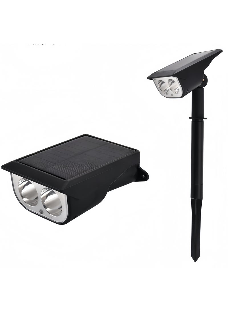 إضاءة خارجية للمناظر الطبيعية، كشاف خارجي، كشاف LED قابل للتوصيل، شحن شمسي، للحدائق، الأفنية، ساحات المنازل الخلفية، النباتات، المروج، الأشجار، المنازل، الأعلام، مقاوم للماء IP65-قابل للتعتيم