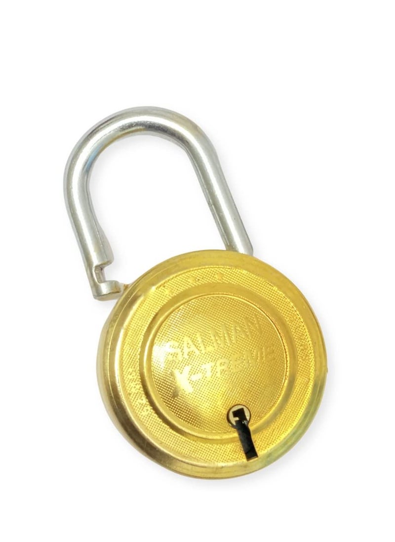 FLYSPACE Steel Galaxy 62 mm 8 Levers Double Locking 3 Keys Padlock Golden Colour  - Image 2