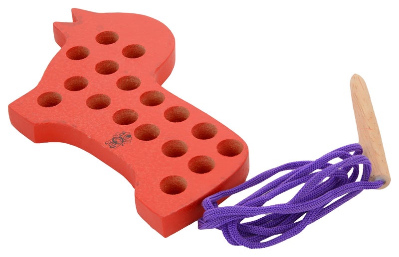 Skillofun Wooden Sewing Toy Lion, Multi Color - Image 2