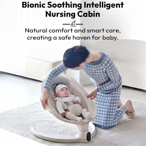 StarAndDaisy Swing Rocker for Baby with Automatic 5-Level Swing – Infant & Toddler Rocking Chair with 3-Level Adjustable Backrest, Baby Rocker with Remote Control -White - Image 3