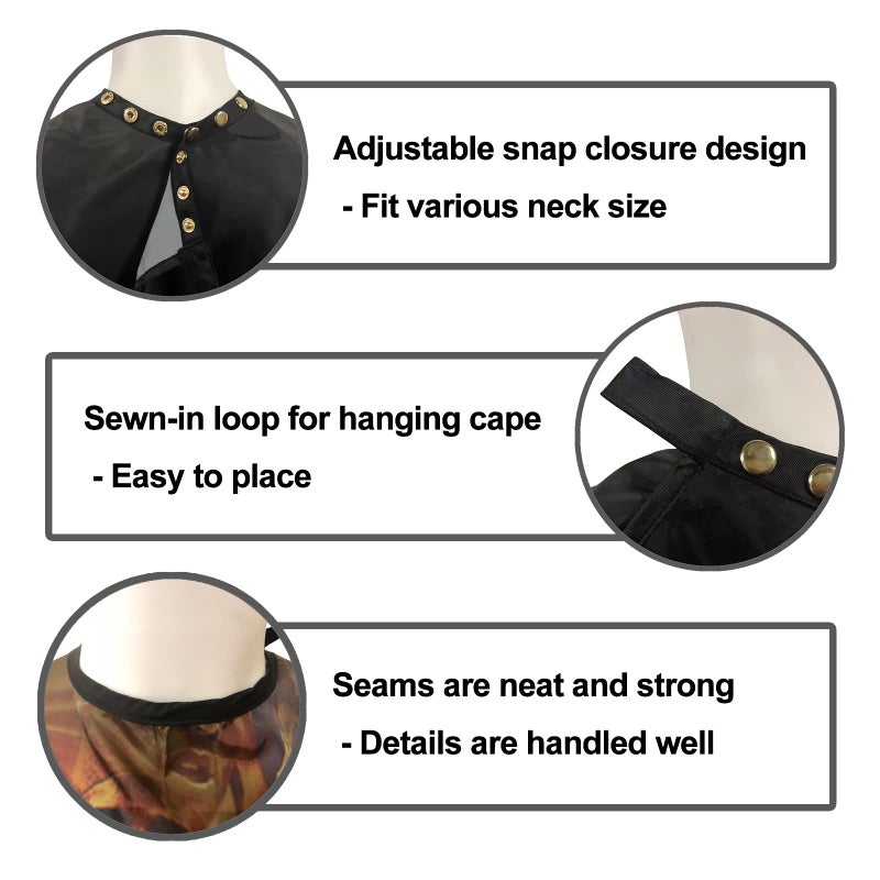 LxrEcksto Barber Capes for Men Hair Cutting Salon Cape with Snaps Waterproof Professional Large Barber Hairdresser Gown Stylist Cape- 63â€Ã— 56â€(Slam Dunk Pattern) - Image 3