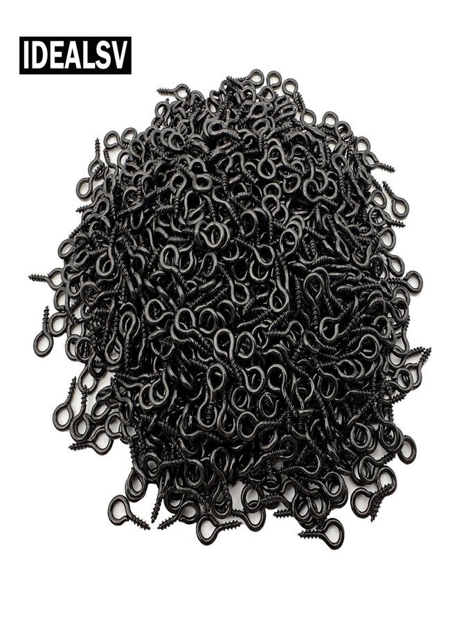 IDEALSV Black 1000 Pcs Small Screw Eye Pin Jewelry Making Eyelet Hook for Craft 10 x 5mm - Image 5