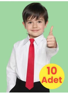 Tezzgelsin Unisex 5 - 10 Years Old Children's Elastic Tie 10 Pieces 