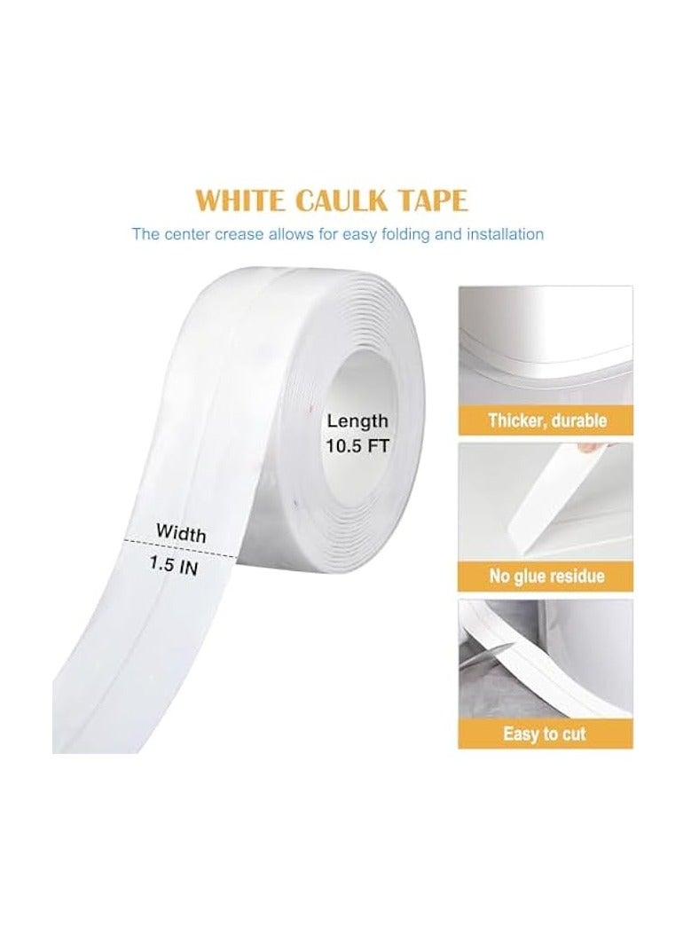 erorex Caulking Tape Strip, Waterproof & Anti-Mold Sealing Self-Adhesive Bathtub Caulking Tape, Suitable for Kitchen Sink, Bathroom, Bathtub Floor Wall Protection Sealing Strip (2 PCS) - Image 2