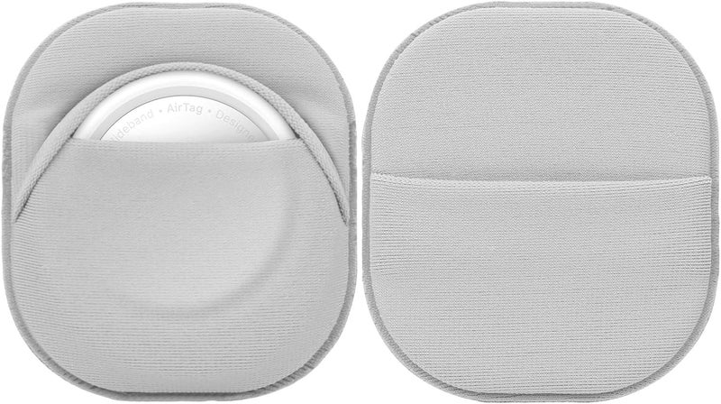 Lacdo Holder Case for Air Tag, 2 Pack Adhesive Mount Sticker for Apple Air Tag Hidden Case Cover Anti-Scratch Secure Stick-On Holder, for TV Remote Luggage Purses Laptop Backpack Bike Car,Gray - Image 1