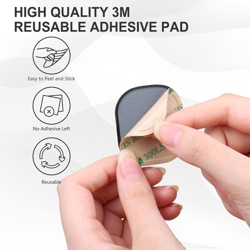 Lacdo Holder Case for Air Tag, 2 Pack Adhesive Mount Sticker for Apple Air Tag Hidden Case Cover Anti-Scratch Secure Stick-On Holder, for TV Remote Luggage Purses Laptop Backpack Bike Car,Gray - Image 4