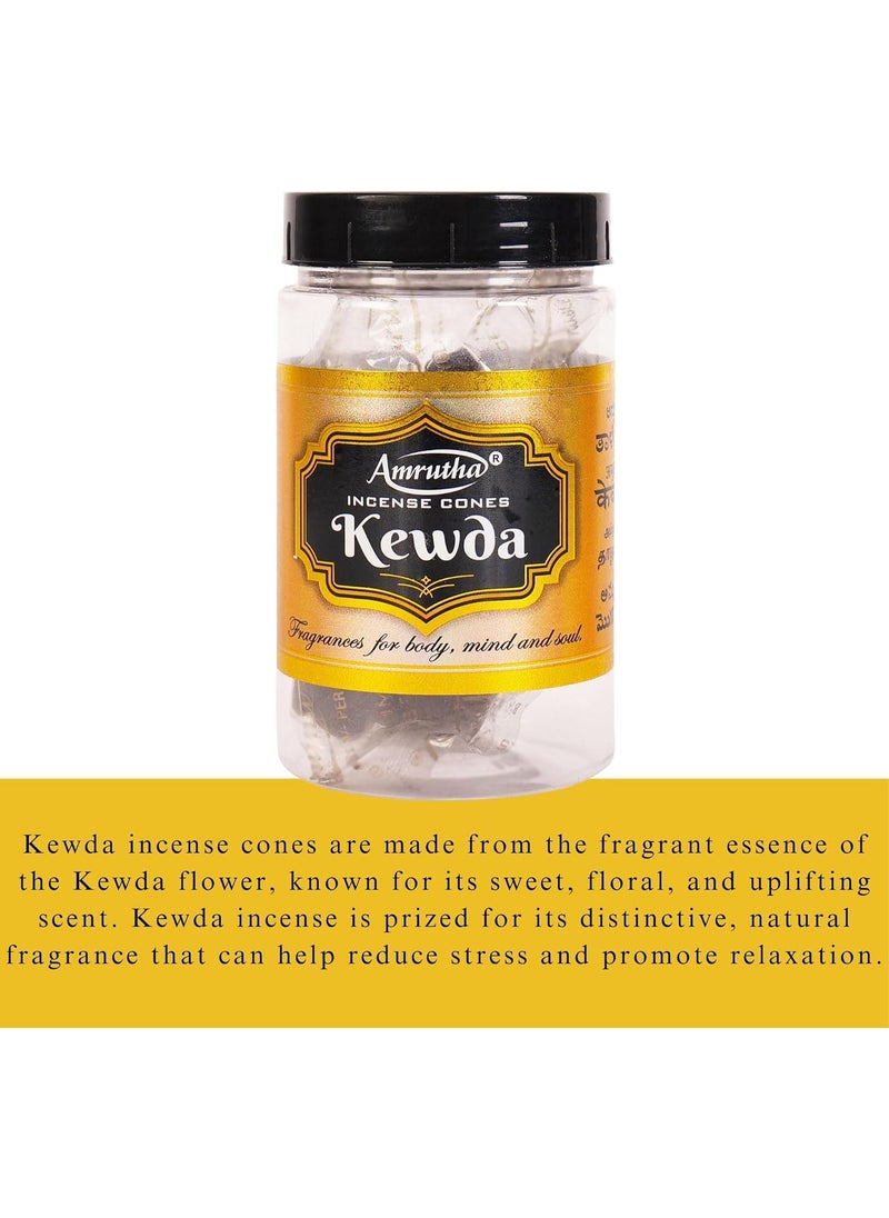 Hashcart Natural Kewda Incense Cones Scent 22 Pieces 80 Grams Pack Chemical Free Kewda Incense Sticks Cones Fragrance Long Lasting Dhoop Batti by Hashcart  - Image 5