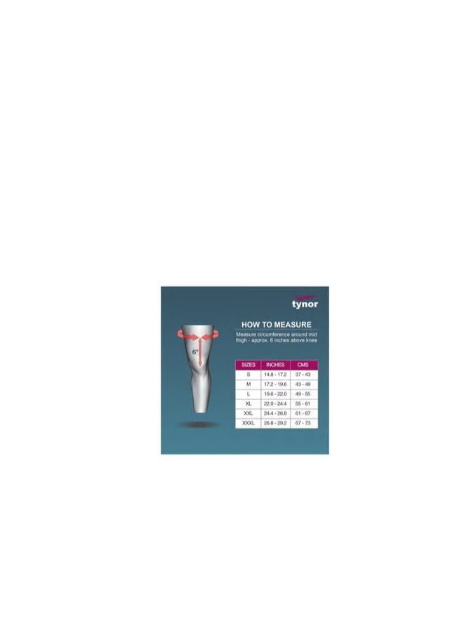 Tynor Tynor Knee Support Hinged (Neoprene) |Support for Injury Recovery & Stability | Pack of 1 ( Grey  Size: Small)  - Image 4