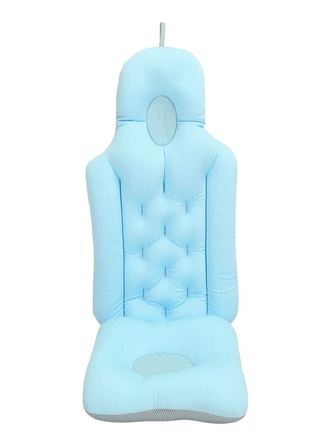 Brrnoo Bath Bathtub Cushion Full Body Support Head Neck Shoulder Back Soft Breathable Folding Hot Tub Spa for Women Men Adults Blue - Image 2