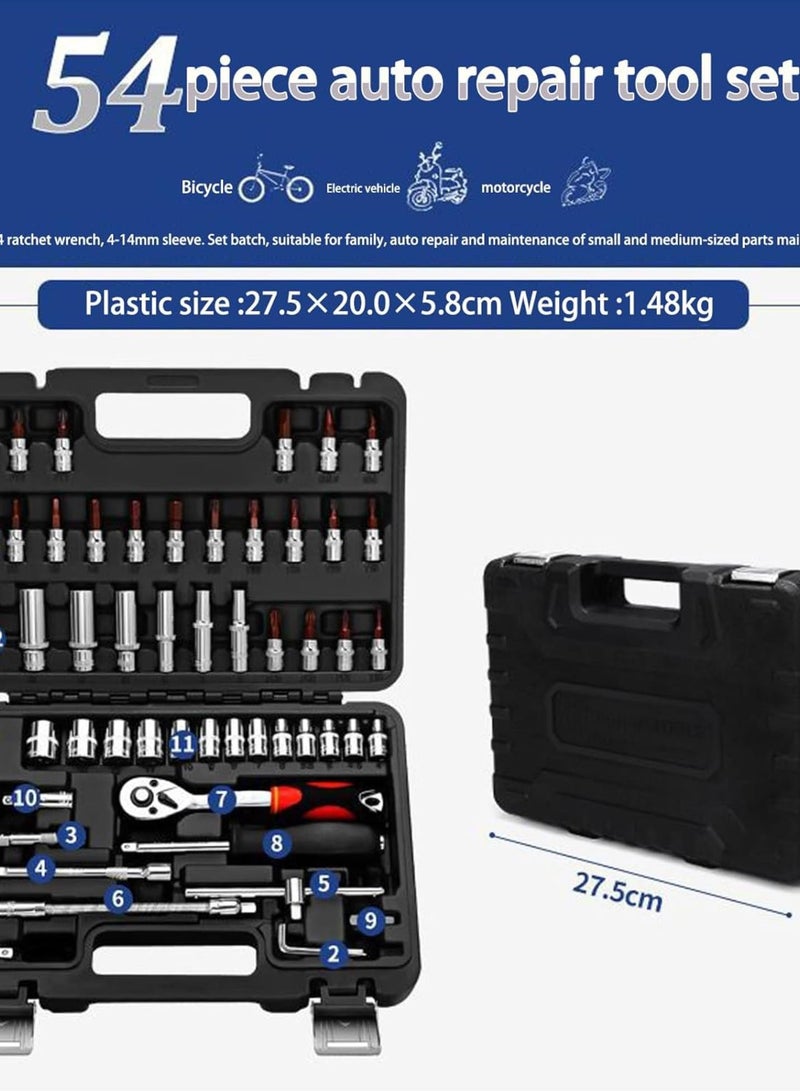 GGOOT Hardware Hand Tool for Car Repair Sleeve Ratchet Spanner Wrench Socket Set Professional Metalworking Home Kits - Image 5