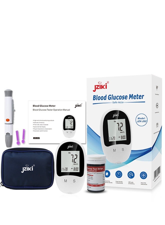JZIKI Safe-Accu Blood Glucose Meter with Full Kit and Test Strips  - Image 4