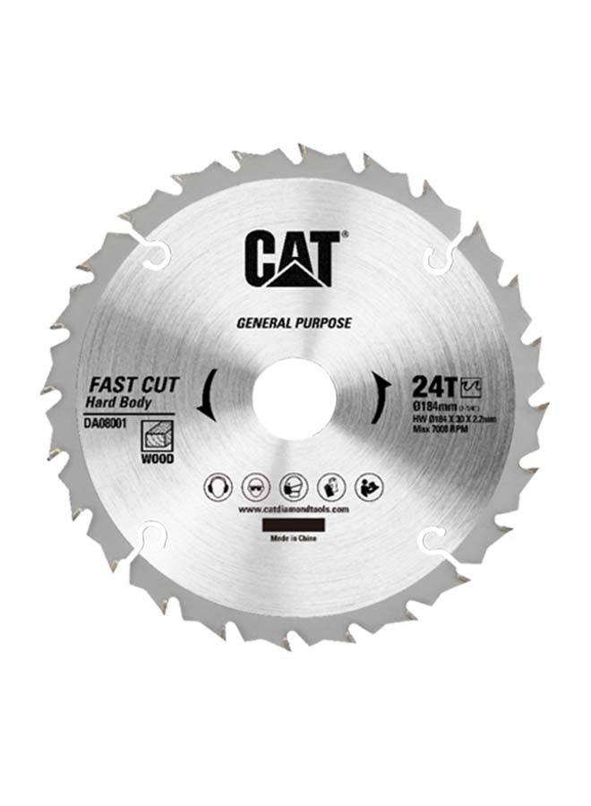 CATERPILLAR CAT DA08001 TCT Circular Saw Blade- General Purpose 24T Ø184mm  7-1/4” 