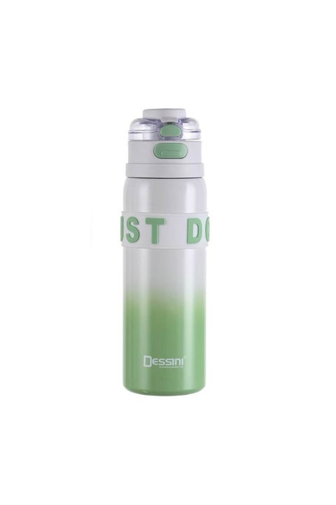 Insulated water bottle, One click Flip open 800Ml Green
