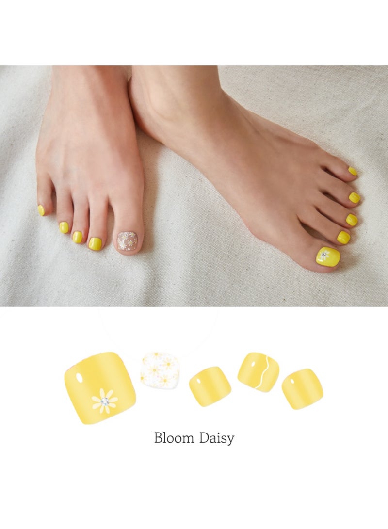 FOLARIS Bloom Daisy Korean Pedicure of 35 Piece Nail Art with Genuine Swarovski Crystals – Elegant, Long-Lasting Pedicure - Image 2