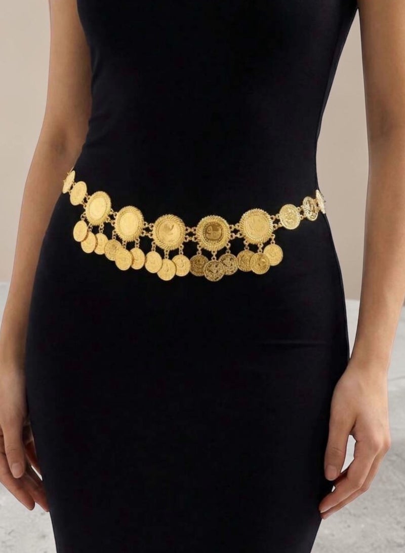 GOLDMAX Elegant & High Quality 21k Gold Plated Waist Belt For Women Size 110m - Image 1