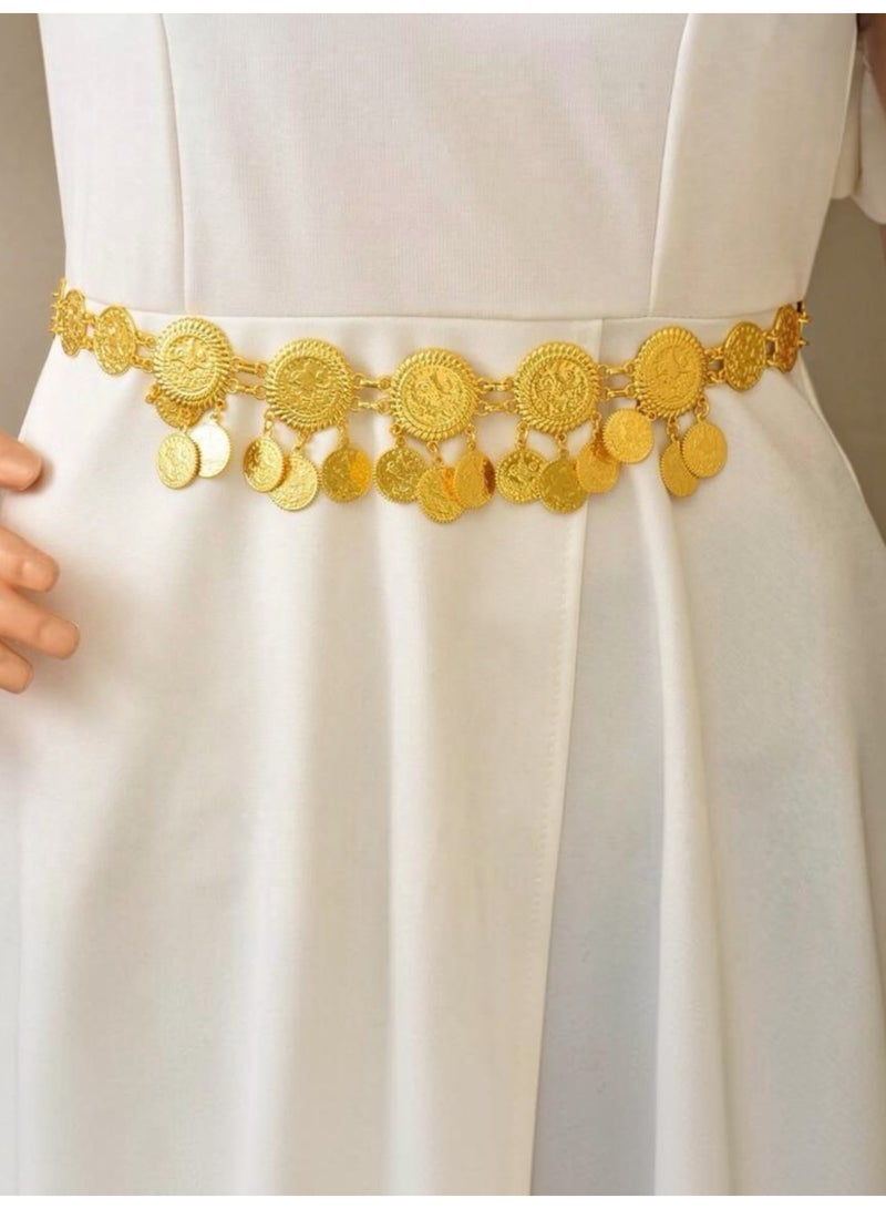 GOLDMAX Elegant & High Quality 21k Gold Plated Waist Belt For Women Size 110m - Image 2