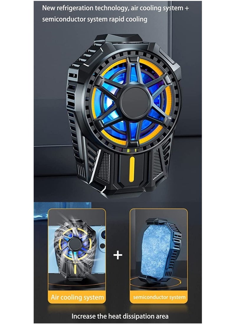 VKL - JUST STAR gaming mobile phone cooling fan, silent radiator, large area, intelligent temperature control fan - Image 1