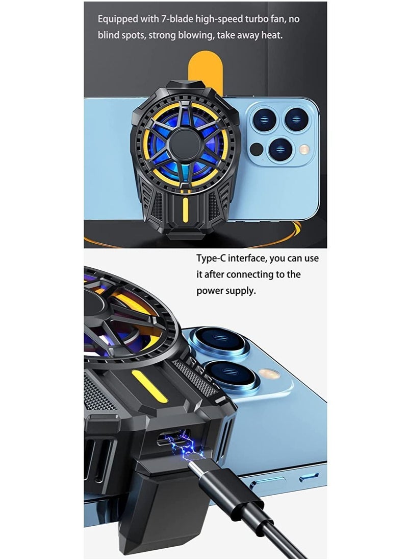VKL - JUST STAR gaming mobile phone cooling fan, silent radiator, large area, intelligent temperature control fan - Image 1