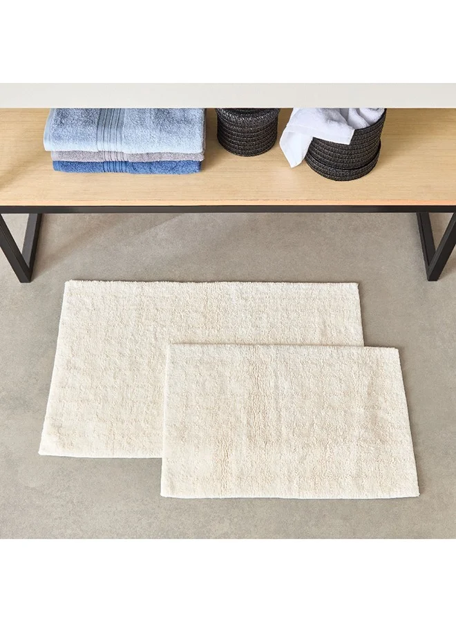 Home Box Ever Eco 2-Piece Cotton Viscose Bathmat Set 80 x 50 cm