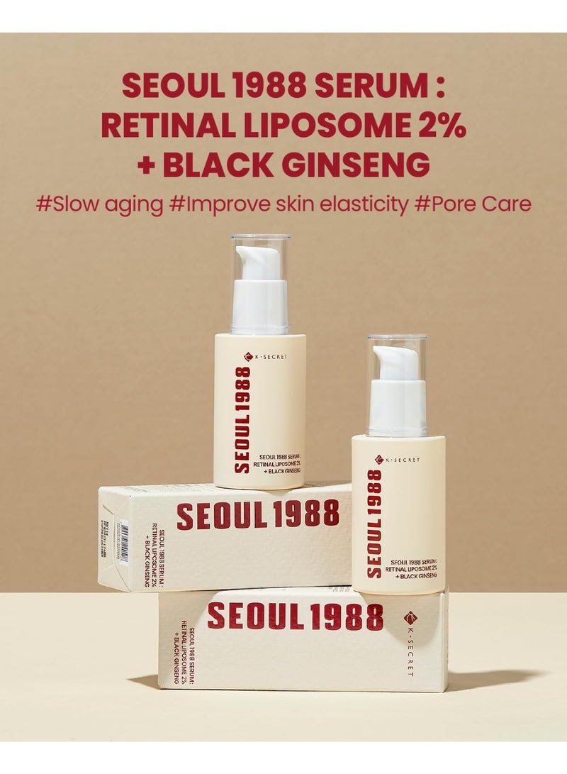 K-SECRET SEOUL 1988 Serum Retinal Liposome 2% + Black Gingeng, 30ml - Image 2