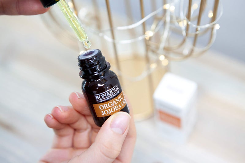 BONAJOUR] vegan 100% Organic Eco-cert Jojoba Facial Oil for Dry Skin - High Moisturizing Carrier Oil 0.4 fl. oz - Image 3