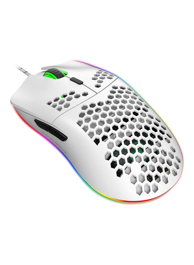 J900 USB Wired Gaming Mouse White - Image 1