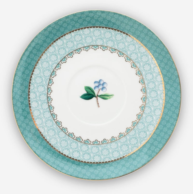 Blushing Birds Blue Porcelain Teacup 280 ml