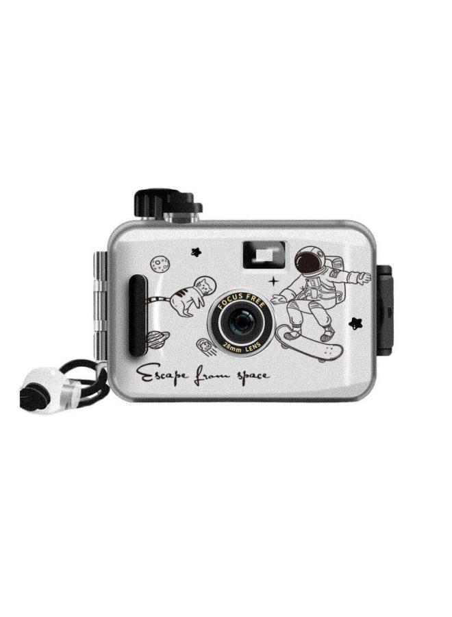 Generic Retro Fool Film Camera Non-Pole Film Machine Fool Machine Campus Camera Student Birthday Gift Female-Body Color:Official Standard Configuration-white Black Shell Camera  - Image 5