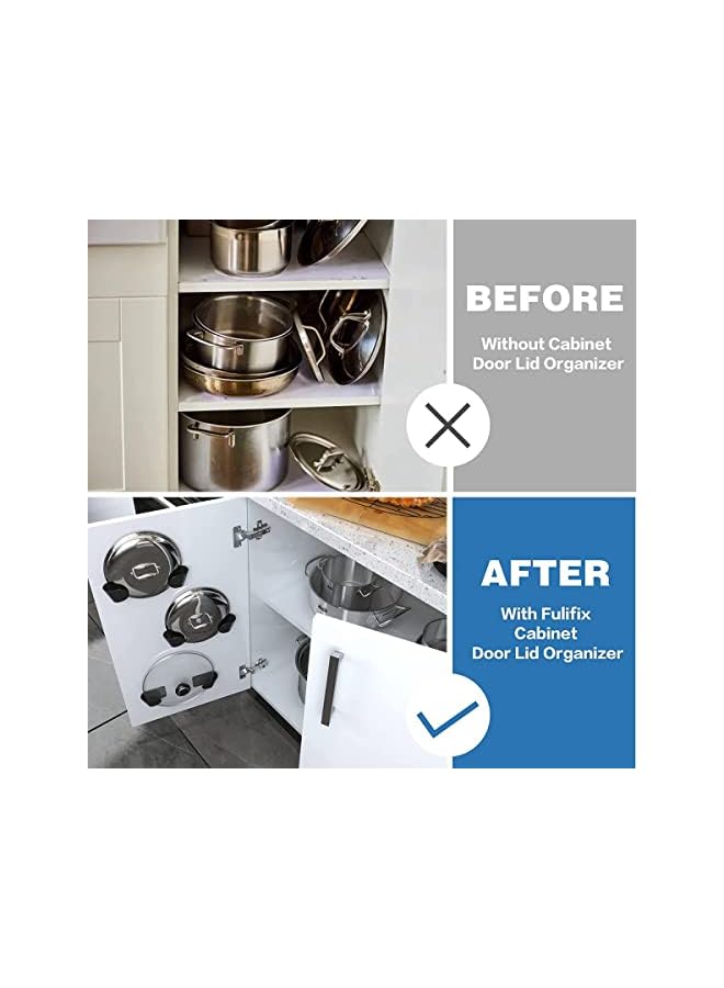 Zaboon Lid Organizer: Cabinet Door Or Wall Mount Cupboard & Pan Lid Holders For Kitchen - Image 2