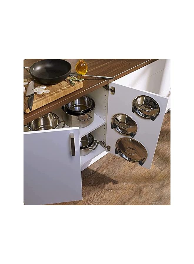 Zaboon Lid Organizer: Cabinet Door Or Wall Mount Cupboard & Pan Lid Holders For Kitchen - Image 3