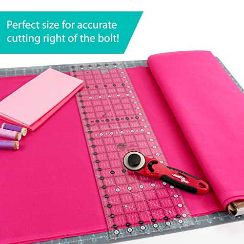 Creative Grids Quilt Ruler 3-1/2in x 24-1/2in Rectangle – CGR324 – Made in USA, Non-Slip Grip Acrylic Quilting, Sewing, Crafting, Patchwork Ruler for Measuring & Cutting Fabric - Image 2