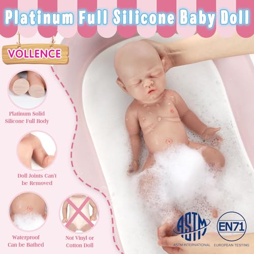 Vollence 16 inch Soft & Realistic Silicone Baby Dolls - Perfect Kids' & Birthday Gifts Also Ideal for Children's Girl - Image 3