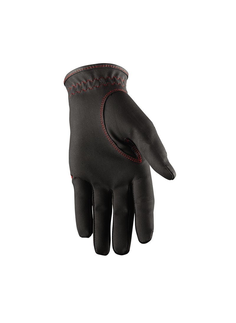 Wilson قفازات جولف للأطفال باللون الأسود/ الأحمر، اليد اليسرى - Image 2