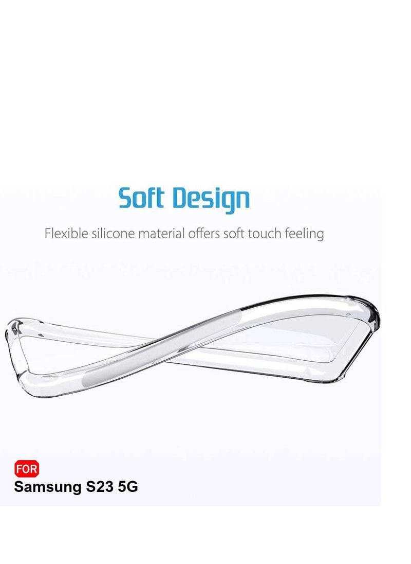 glassology - Galaxy S23 Silicone Clear Case Ultra Slim & Protective Design with Superior Camera Protection Bump Back Cover Case - Image 1